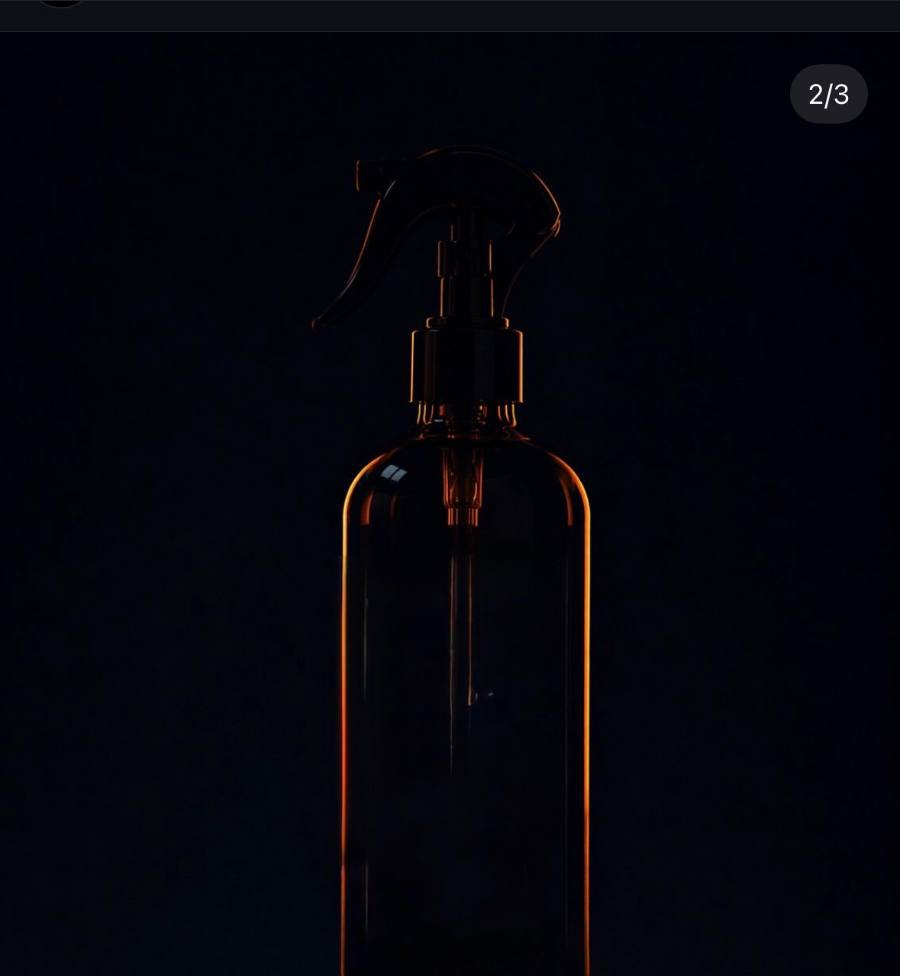 Amber-lit expression